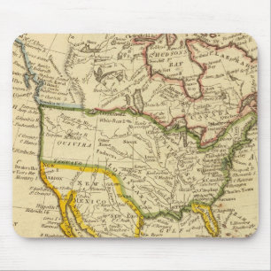 Mousepad Mapa gravado na América do Norte