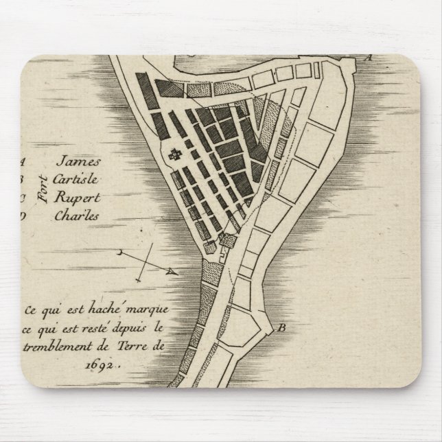 MOUSEPAD MAPA: JAMAICA, 1755 (Frente)