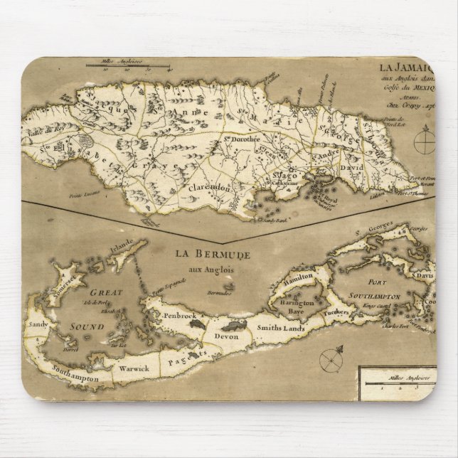 MOUSEPAD MAPA: JAMAICA, 1767 (Frente)