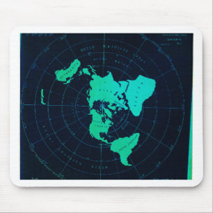 Mousepad Mapa liso da terra (projeção equidistante