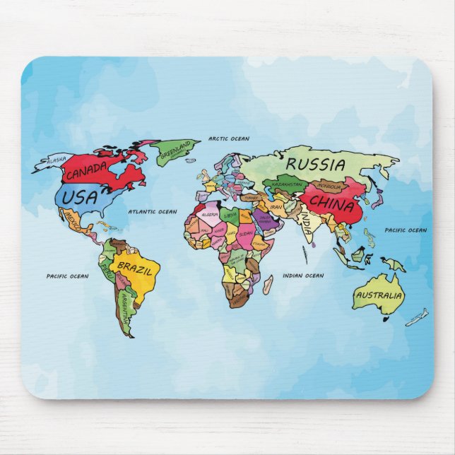 Mousepad Mapa Mundial (Frente)