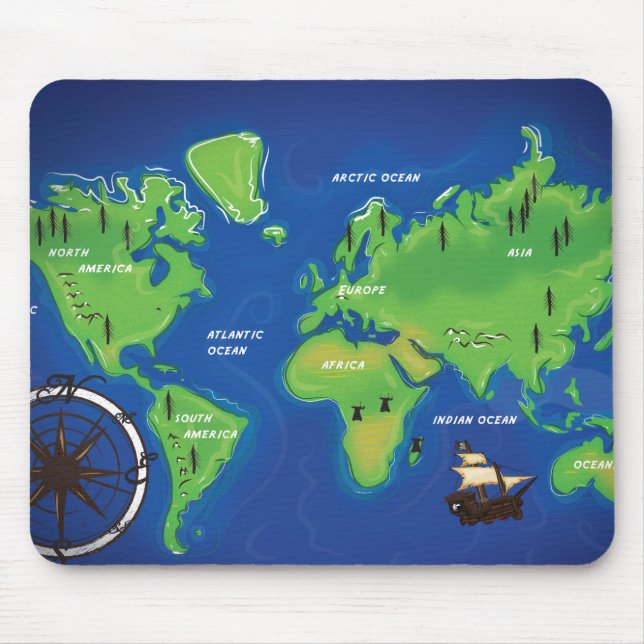 Mousepad Mapa Mundial (Frente)