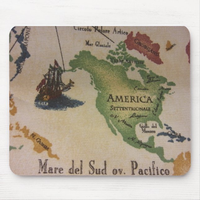 Mousepad Mapa Mundial - América (Frente)