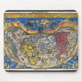 Mousepad Mapa Mundial Anti-Cardíaco de Peter Apian 1520