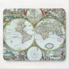 Mousepad Mapa Mundial Antigo do Século XVII, Frederick De W