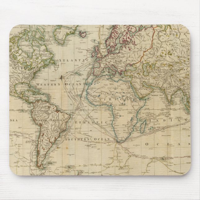 Mousepad Mapa Mundial Colorido (Frente)