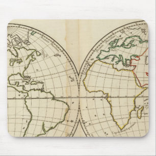 Mousepad Mapa mundial com Latitude e longevidade
