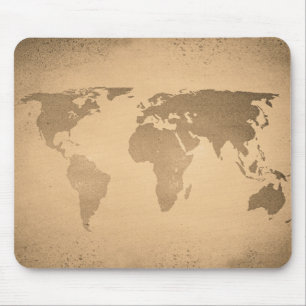 Mousepad Mapa mundial da Vintage