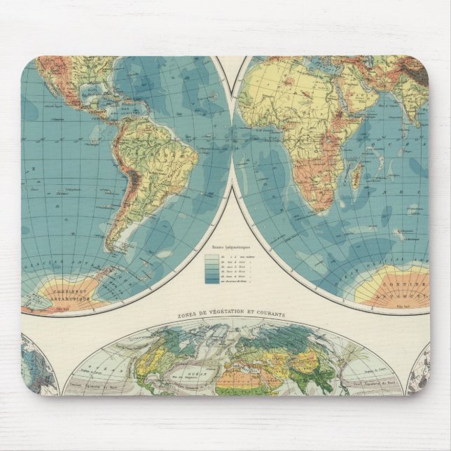 Mousepad Mapa Mundial do Atlas 2 (Frente)