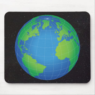 Mousepad Mapa Mundial do Céu Estrelado