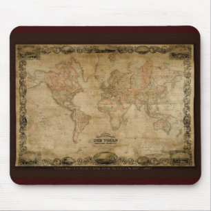 Mousepad Mapa mundial do COLTONS c1847
