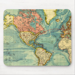 Mousepad Mapa mundial dos Estados Unidos