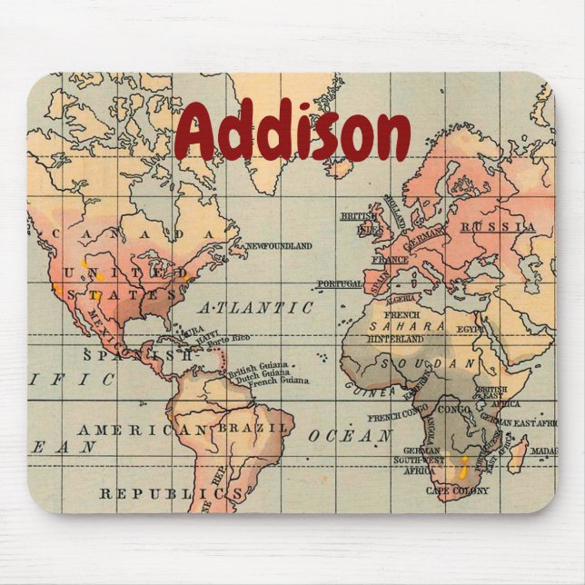 Mousepad Mapa Mundial Histórico (Frente)