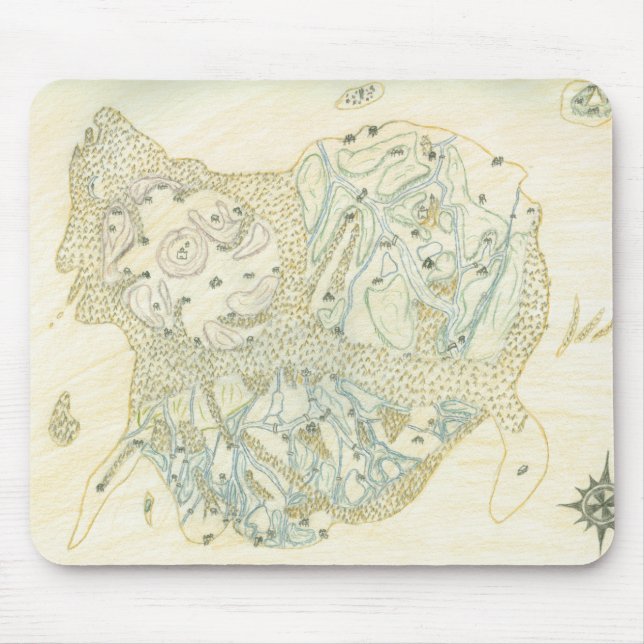 Mousepad Mapa não rotulado de Trino (Frente)