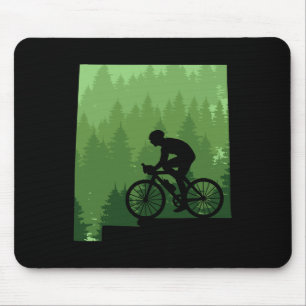 Mousepad Mapa Nova México Ciclista De Montanha Bicicleta Mt