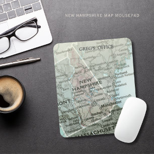 Mousepad Mapa Personalizado do Estado de New Hampshire