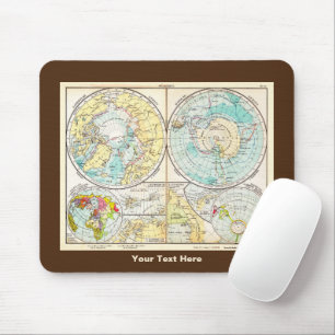Mousepad Mapa Polar de Língua Alemã