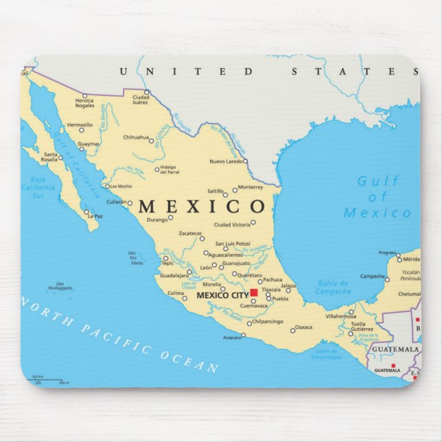 Mousepad Mapa político de México (Frente)