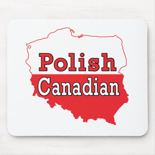 Mousepad Mapa Polonês Canadense (Frente)