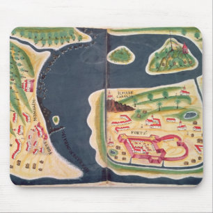 Mousepad Mapa português da exploração de Mombassa