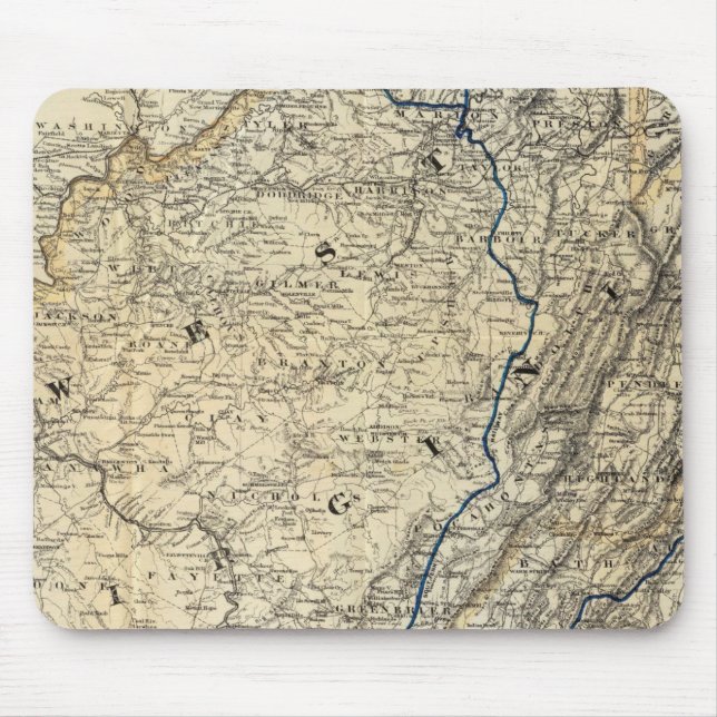 Mousepad Mapa Richmond e Louisville RR (Frente)