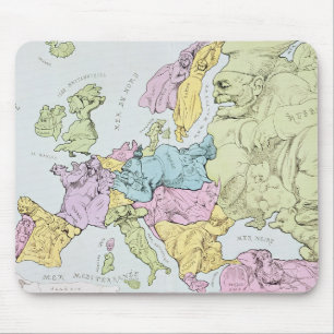 Mousepad Mapa Satirical de Europa   1871