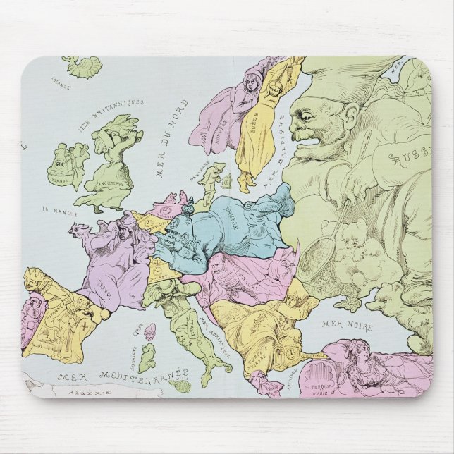 Mousepad Mapa Satirical de Europa | 1871 (Frente)