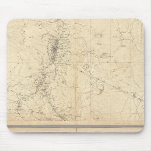 Mousepad Mapa Topográfico da Região de Mineração de Was