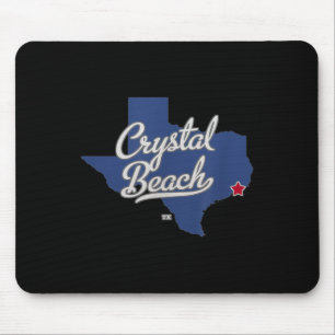 Mousepad Mapa Tx do Texas Crystal Beach