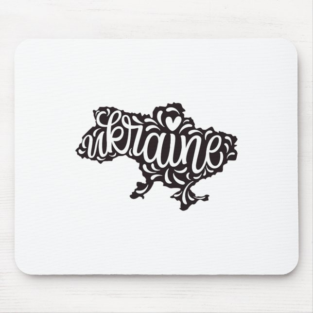 Mousepad Mapa Ucrânia - Emblema Nacional Ucraniano (Frente)