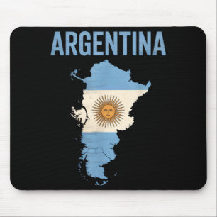 Mousepad Mapa vintage da Argentina bandeira do país vacay a