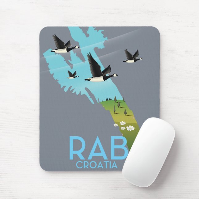 Mousepad Mapa vintage Rab Coratia (Com mouse)