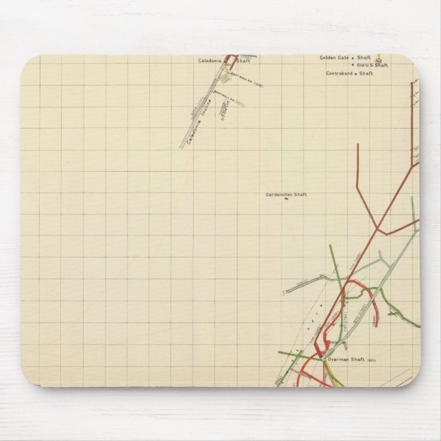 Mousepad Mapas das minas de comstock Número VII (Frente)