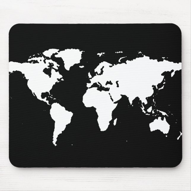 Mousepad mapas mundiais - cor personalizável (Frente)
