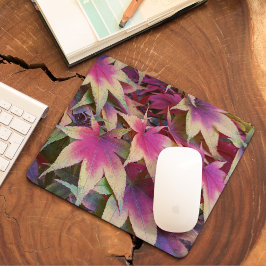 Mousepad Mapeamento Colorido de Outono Deixa Floral