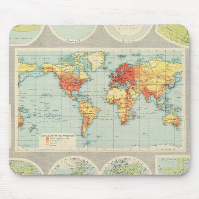 Mousepad Mapeamento do mundo (Frente)
