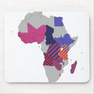 Mousepad Mapear continente político-geográfico africano