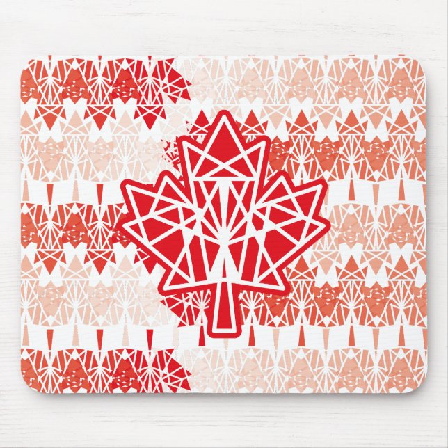 MOUSEPAD MAPLE MADE WITH TRIANGLES CANADA FLAG BY MASANSER (Frente)