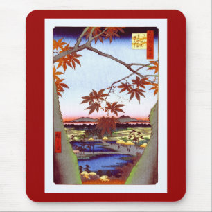Mousepad Maple Trees Tekona Hiroshige Vintage Japonês