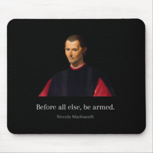 Mousepad Maquiavelli Cita Arte Da Guerra Sábio Maquiavélico