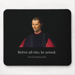 Mousepad Maquiavelli Cita Arte Da Guerra Sábio Maquiavélico