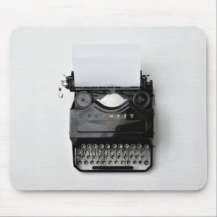 Mousepad máquina de escrever clássica preta velha do