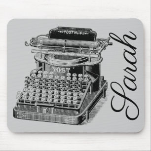 Mousepad Máquina de escrever Personnalised do