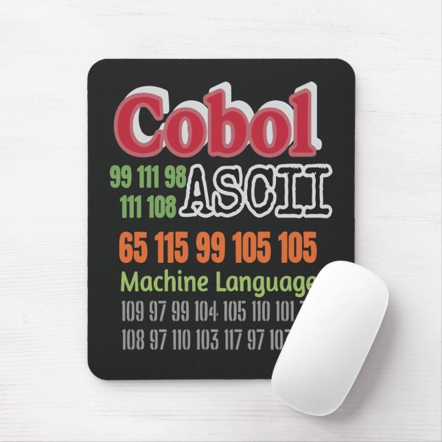 Mousepad Máquina de Linguagem de Programação Cobol ASCII (Com mouse)