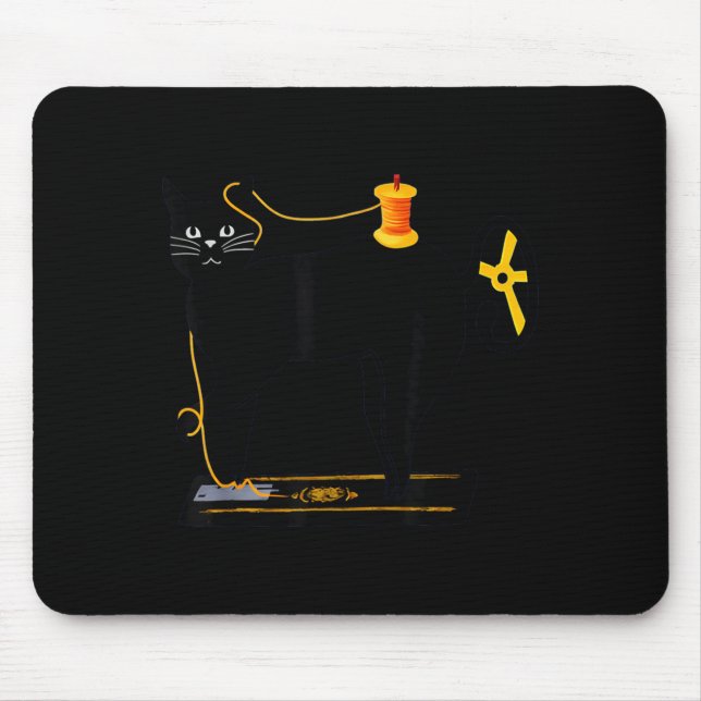 Mousepad Máquina de Miar Roupa Divertida de Costura Amante  (Frente)