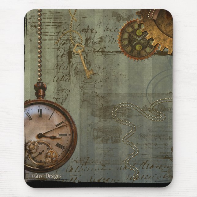Mousepad Máquina de Tempo Steampunk (Frente)