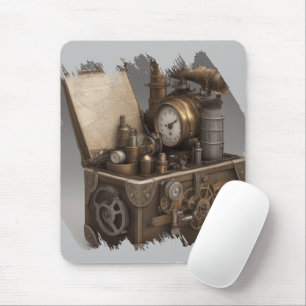 Mousepad Máquina do Tempo Steampunk - Treasure Chest Vintag