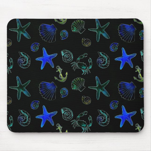 Mousepad Maquinaria, praia, aquarela (Frente)