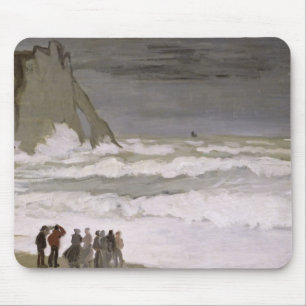 Mousepad Mar áspero de Claude Monet em Etretat, 1868-69