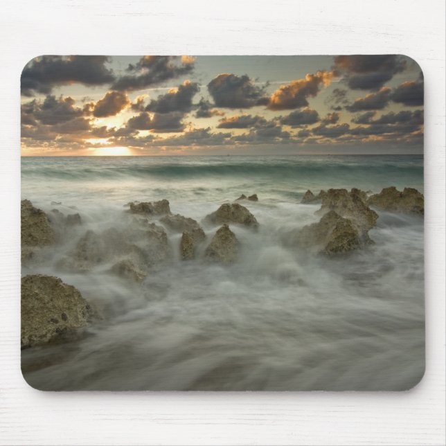 Mousepad Mar Caribe, Ilhas Cayman.  Ondas de queda 3 (Frente)